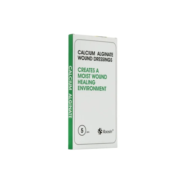 Box of Roosin calcium alginate dressings, size 10 × 20