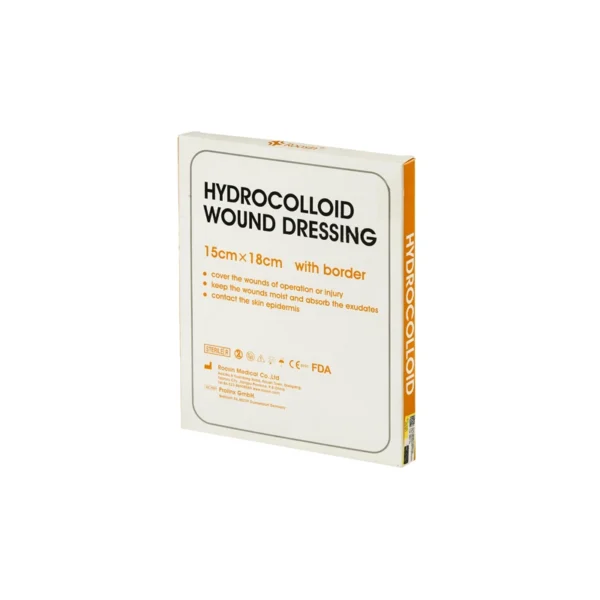 Hydrocolloid dressing with border
