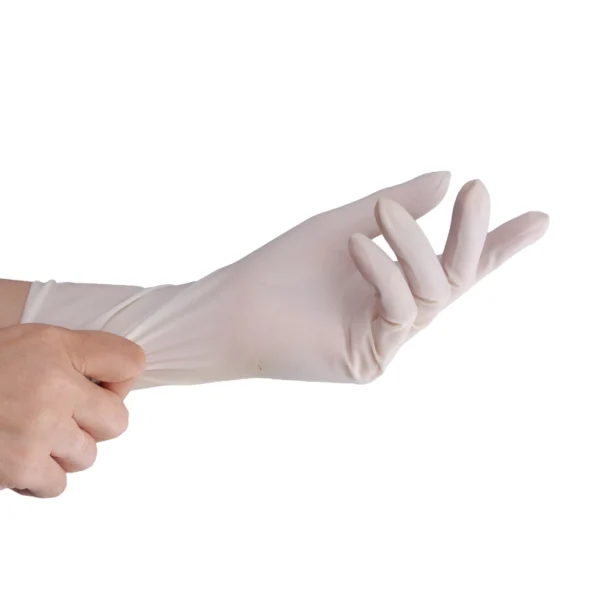 How to put on powder-free latex surgical gloves