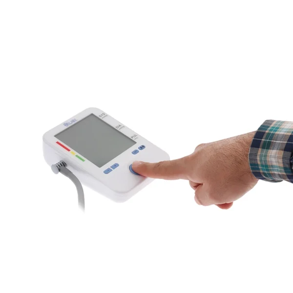 U80NH digital upper-arm blood pressure monitor in use